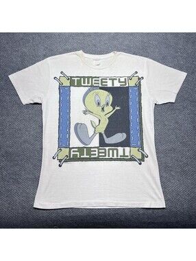 Vintage 1995 Tweety Bird T-Shirt Large Looney Tunes Men’s Rare White Cartoon